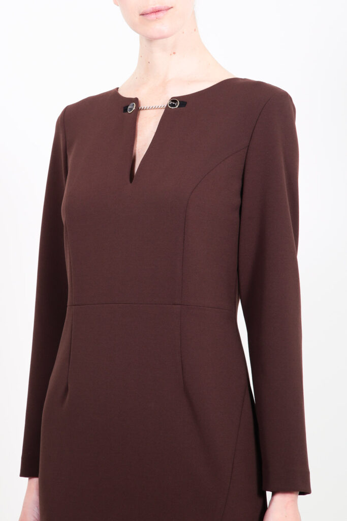 ELISA FANTI F/W 21/22 SERIE My Secret Garden ABITO MIDI A SACCHETTO SAGOMATO IN CREPE