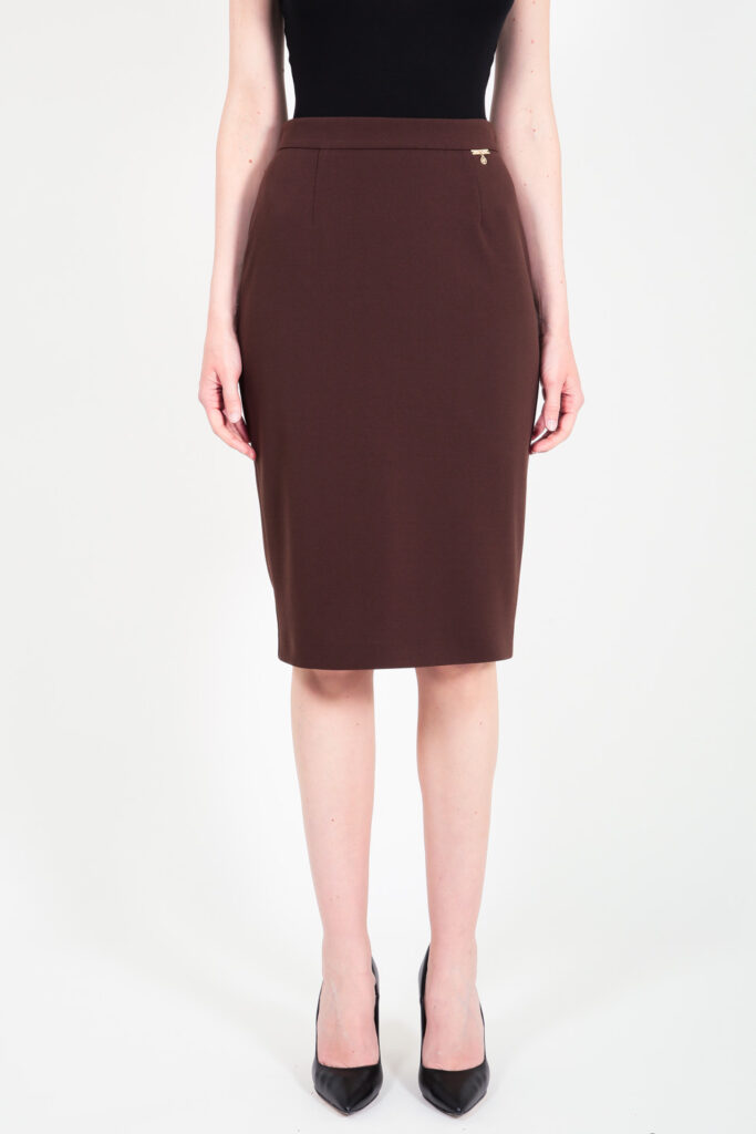 ELISA FANTI F/W 21/22 SERIE My Secret Garden GONNA MIDI A TUBINO IN CREPE
