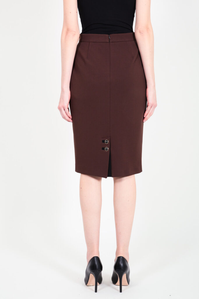 ELISA FANTI F/W 21/22 SERIE My Secret Garden GONNA MIDI A TUBINO IN CREPE