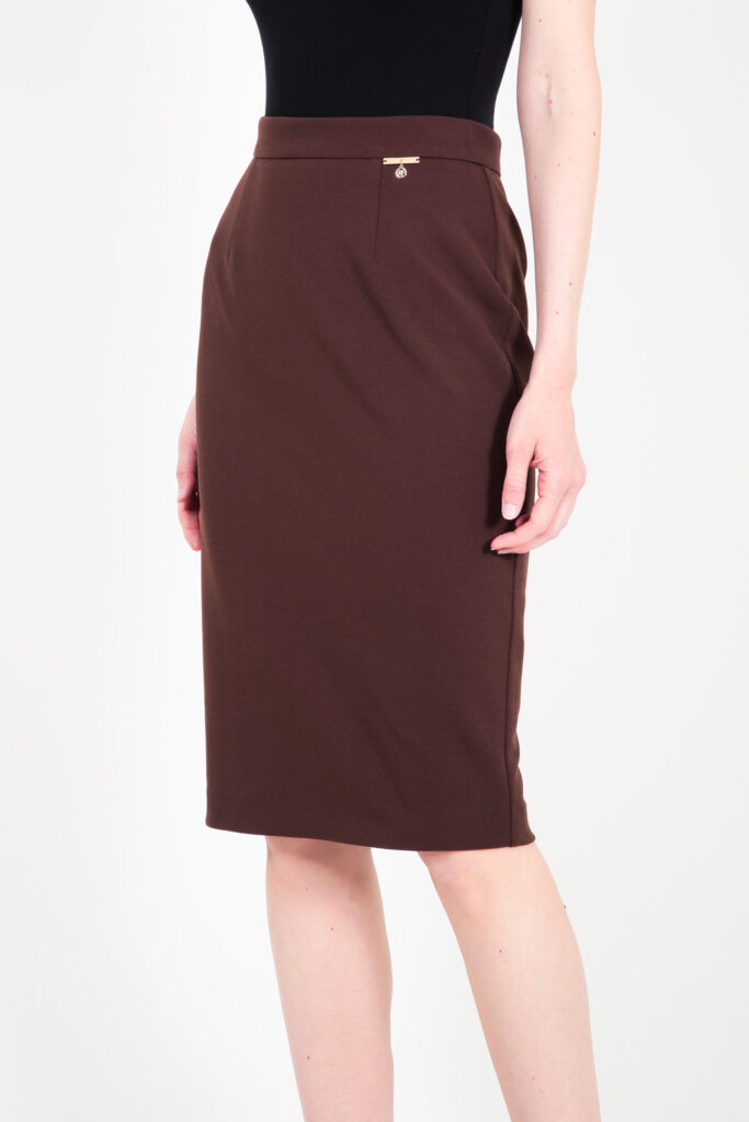 ELISA FANTI F/W 21/22 SERIE My Secret Garden GONNA MIDI A TUBINO IN CREPE