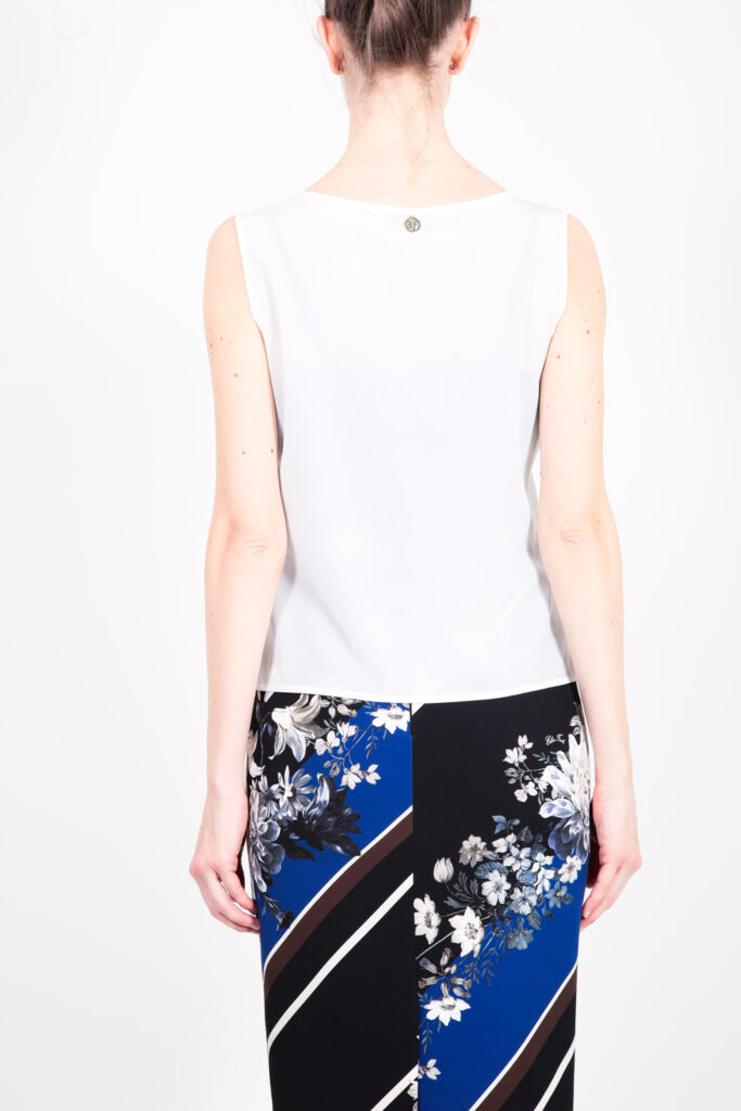 ELISA FANTI F/W 21/22 SERIE My Secret Garden TOP IN CREPE DE CHINE E STRASS