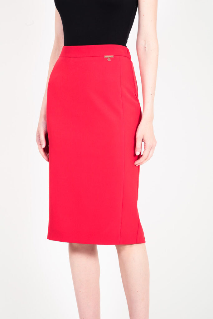 ELISA FANTI F/W 21/22 SERIE ForeveRed GONNA MIDI A TUBINO IN TECNICO