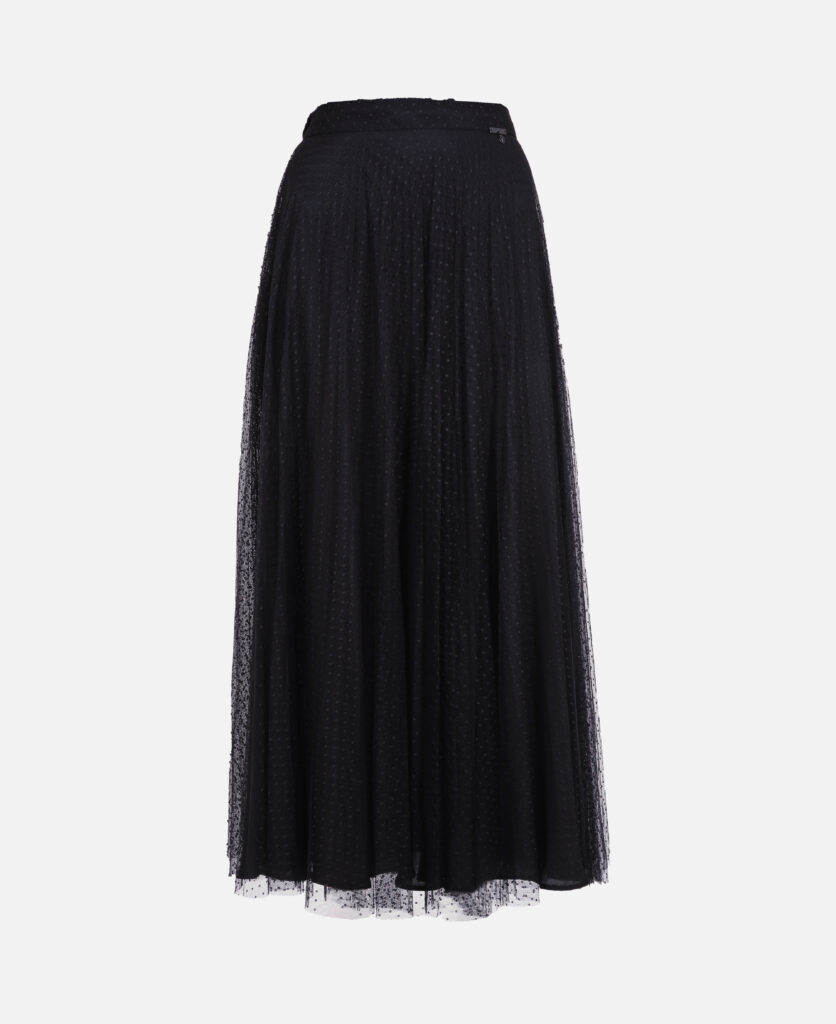 ELISA FANTI F/W 21/22 SERIE ForeveRed GONNA LUNGA A RUOTA IN TULLE PLUMETISSE