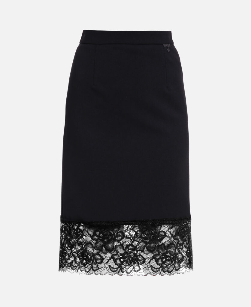 ELISA FANTI F/W 21/22 SERIE ForeveRed GONNA MIDI A TUBINO IN CREPE