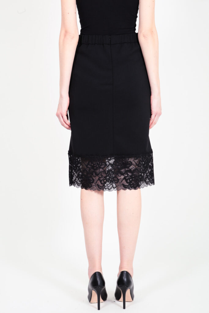 ELISA FANTI F/W 21/22 SERIE ForeveRed GONNA MIDI A TUBINO IN CREPE