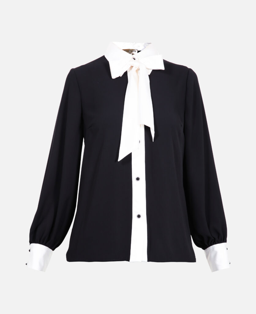 ELISA FANTI F/W 21/22 SERIE ForeveRed CAMICIA IN SETA BI-COLOR