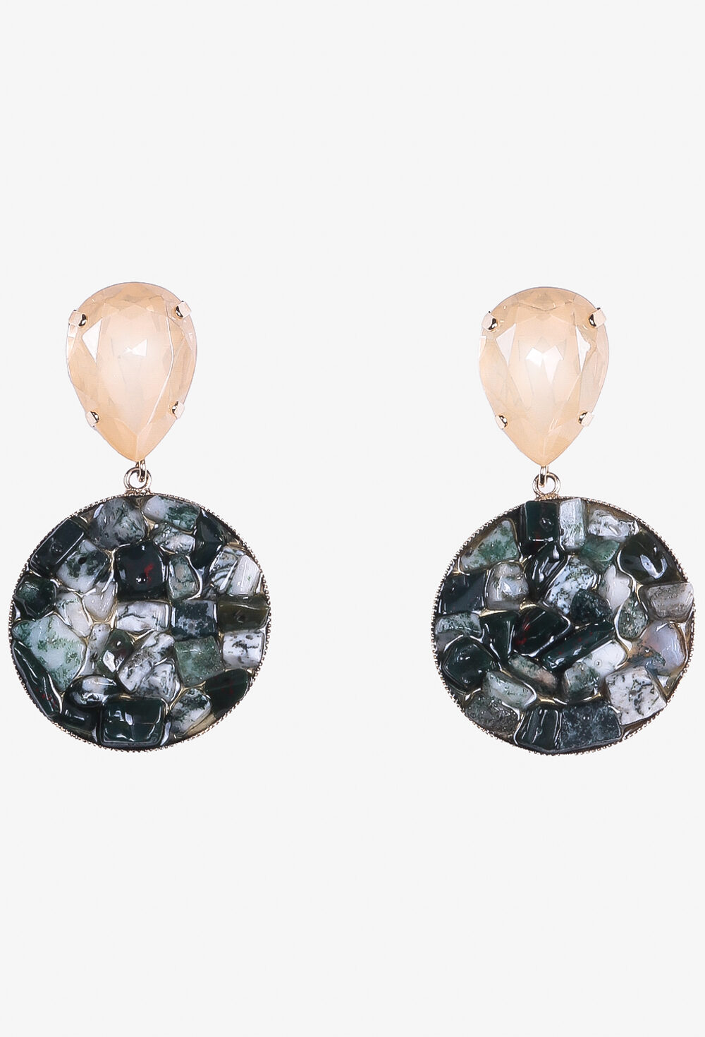 ELISA FANTI S/S 2022 ORECCHINI PENDENTI CON PIETRE DURE