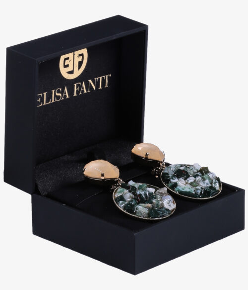 ELISA FANTI S/S 2022 ORECCHINI PENDENTI CON PIETRE DURE