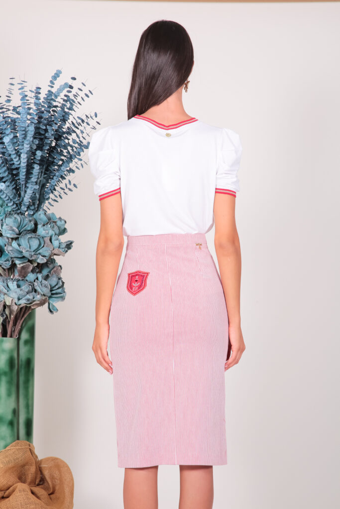 ELISA FANTI S/S 2022 MAGLIA IN JERSEY DI VISCOSA E STRASS